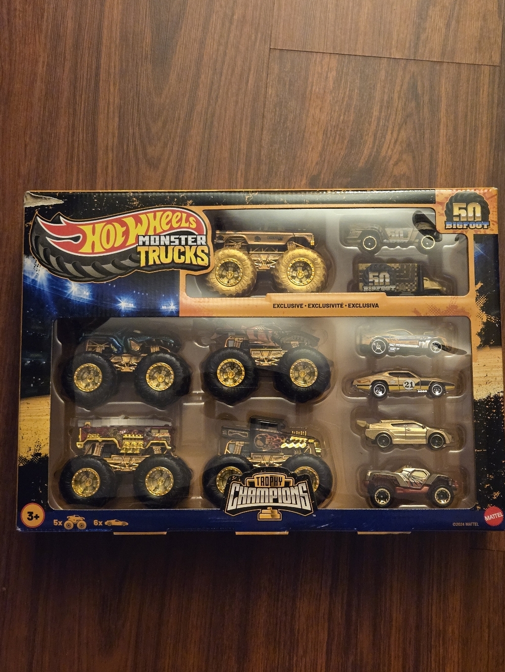 Mattel Hot Wheels Monster Trucks Trophy Champions Set